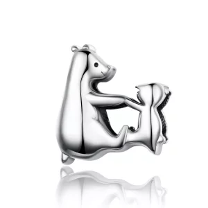 (afbeelding voor) Pandora Style IJsbeer moeder en kind Bedel - SCC1207