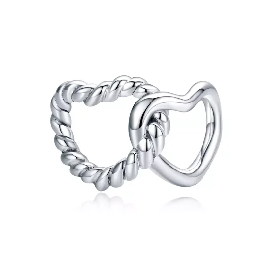 (afbeelding voor) Pandora Style Ineengestrengelde Harten Bedel - SCC1563