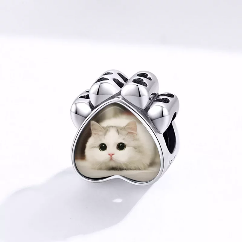 (afbeelding voor) Pandora Style Kat Poot gepersonaliseerde foto Bedel - SCC1436 - Bekijken 2