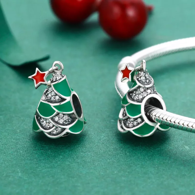 (afbeelding voor) Pandora Style Kerstboom Bedel - SCC307 - Bekijken 4