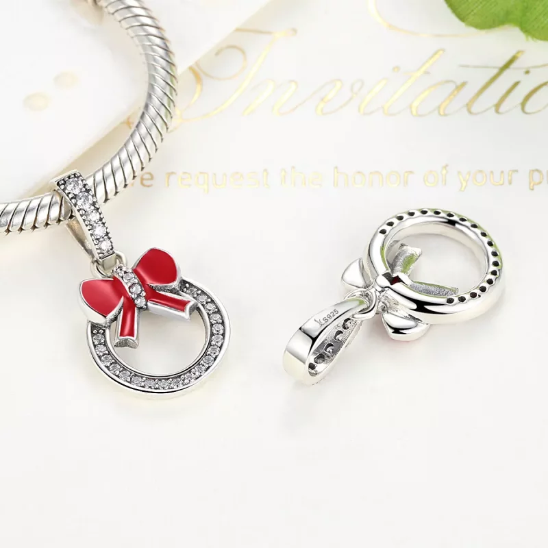 (afbeelding voor) Pandora Style Kerstkrans Hangende Bedel - SCC077 - Bekijken 4