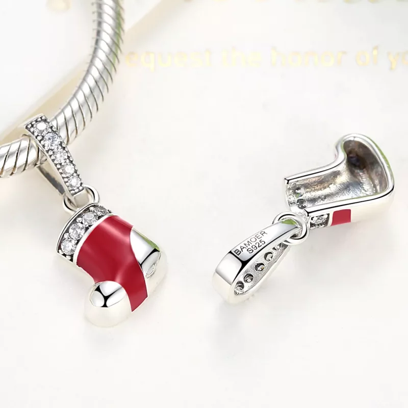 (afbeelding voor) Pandora Style Kerstsokken Hangende Bedel - SCC074 - Bekijken 2