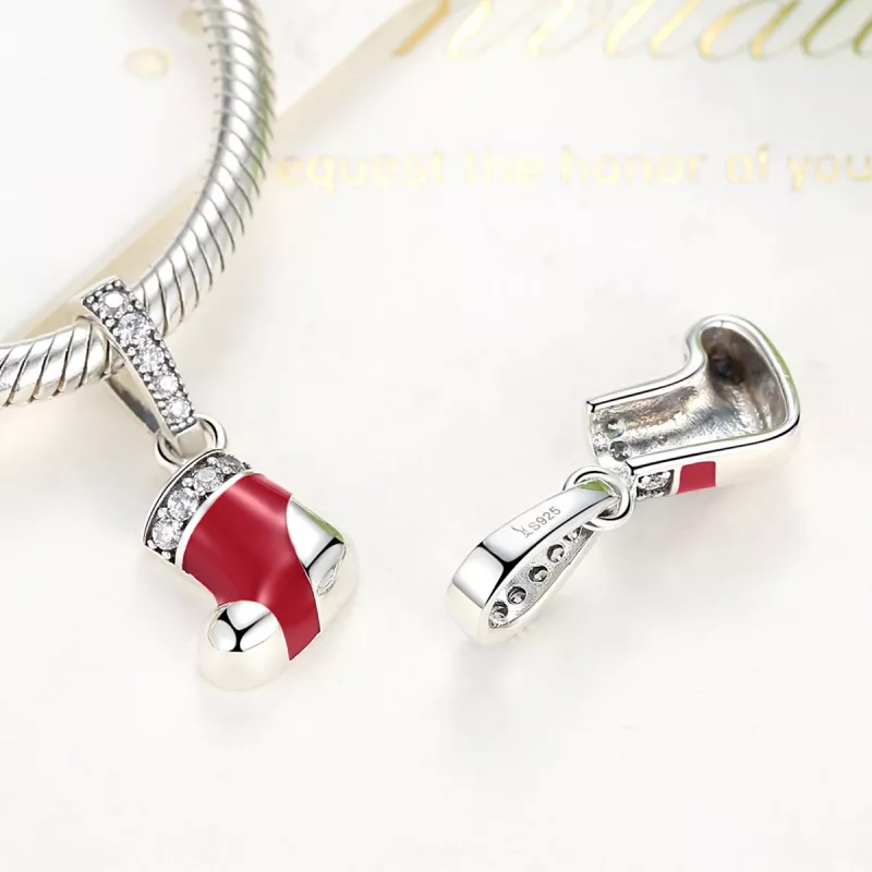 (afbeelding voor) Pandora Style Kerstsokken Hangende Bedel - SCC074 - Bekijken 3