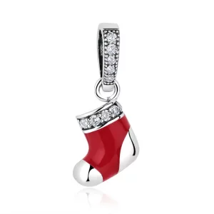 (afbeelding voor) Pandora Style Kerstsokken Hangende Bedel - SCC074