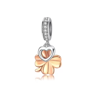 (afbeelding voor) Pandora Style Klavertje vier Hangende Bedel - SCC1238