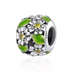 (afbeelding voor) Pandora Style Kleine madeliefjes in de lente en zomer Bedel - SCC490
