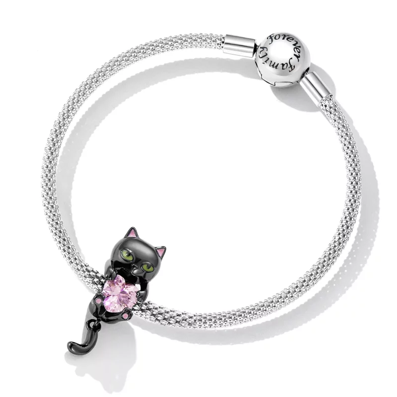 (afbeelding voor) Pandora Style Kleine Zwarte Kat Bedel - SCC2329 - Bekijken 5