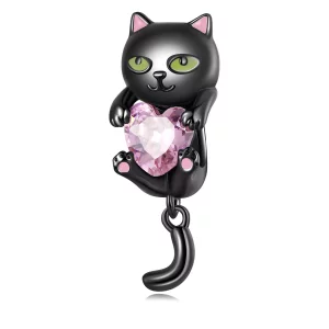 (afbeelding voor) Pandora Style Kleine Zwarte Kat Bedel - SCC2329