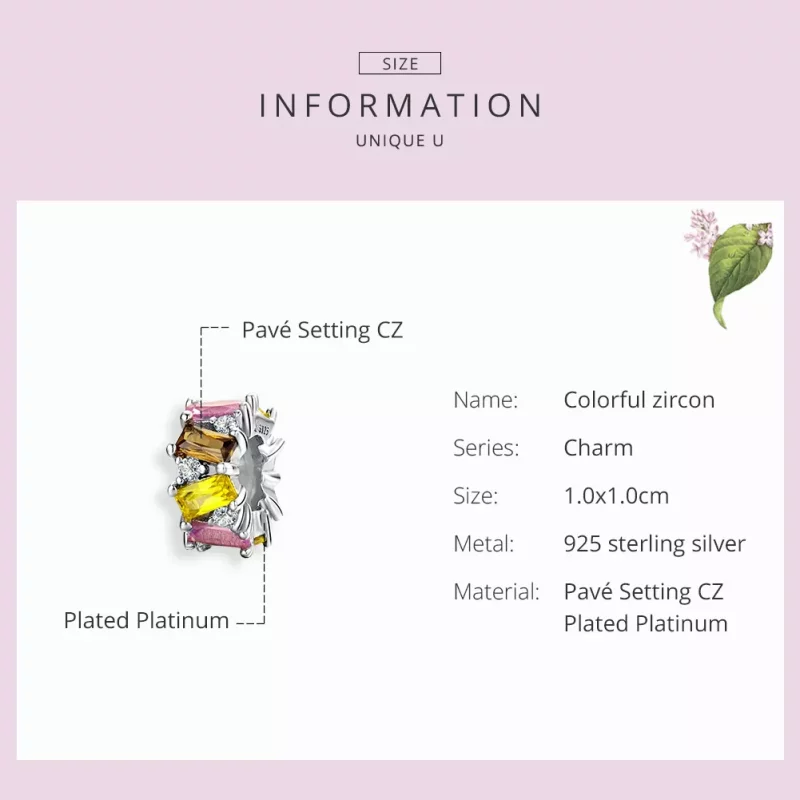(afbeelding voor) Pandora Style Kleurrijk zirkonium Spacer Bedel - SCC1182 - Bekijken 3