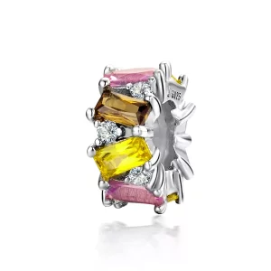 Pandora Style Kleurrijk zirkonium Spacer Bedel - SCC1182 (afbeelding voor) Pandora Style Kleurrijk zirkonium Spacer Bedel - SCC1182