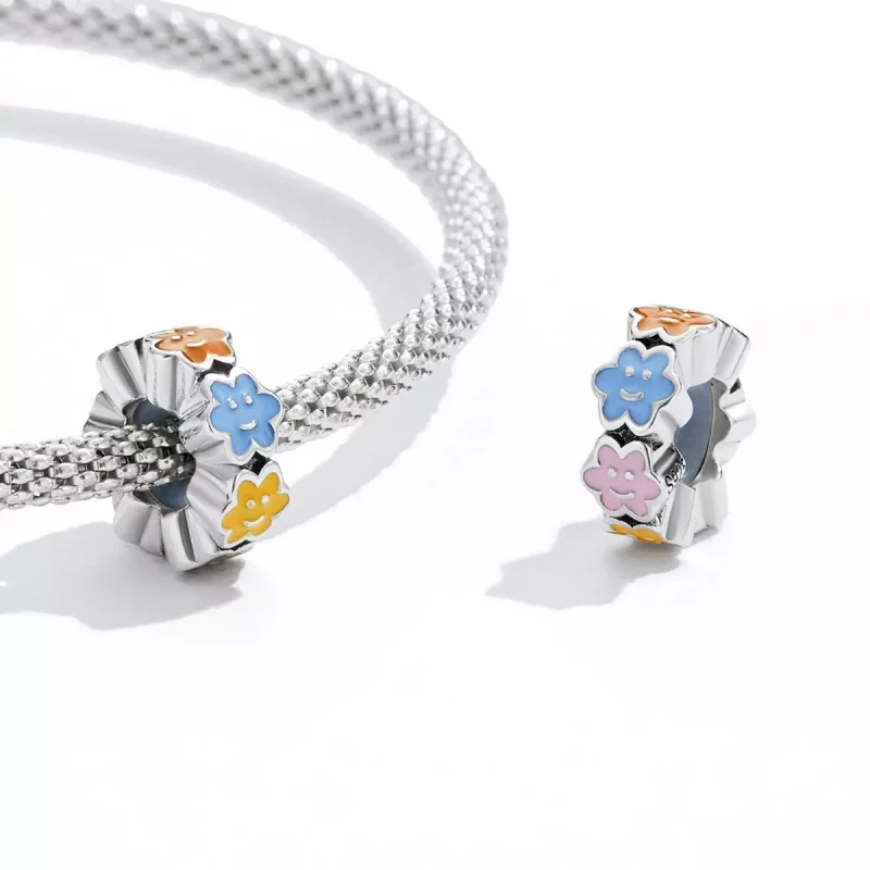 (afbeelding voor) Pandora Style Kleurrijke Cloud Smiley Face Bedel - SCC2188 - Bekijken 3