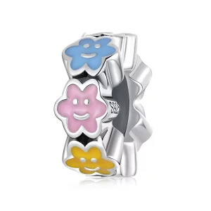 Pandora Style Kleurrijke Cloud Smiley Face Bedel - SCC2188 (afbeelding voor) Pandora Style Kleurrijke Cloud Smiley Face Bedel - SCC2188