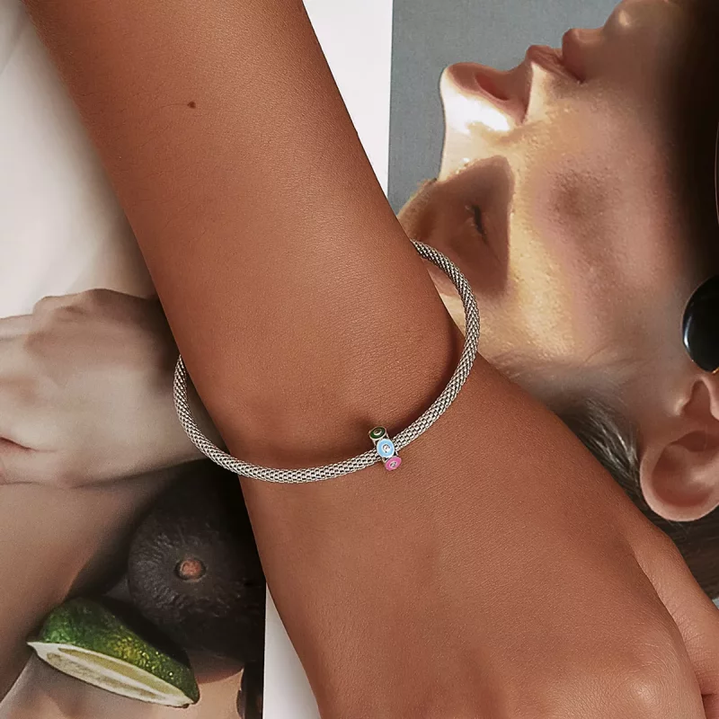 (afbeelding voor) Pandora Style Kleurrijke Demon Eye Spacer Bedel - SCC2129 - Bekijken 5