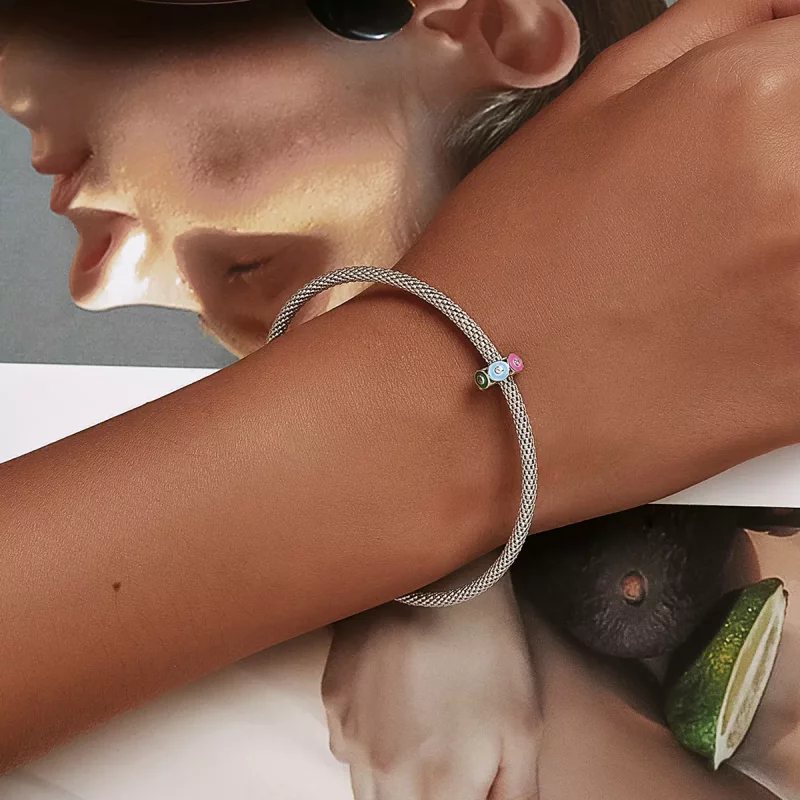 (afbeelding voor) Pandora Style Kleurrijke Demon Eye Spacer Bedel - SCC2129 - Bekijken 6