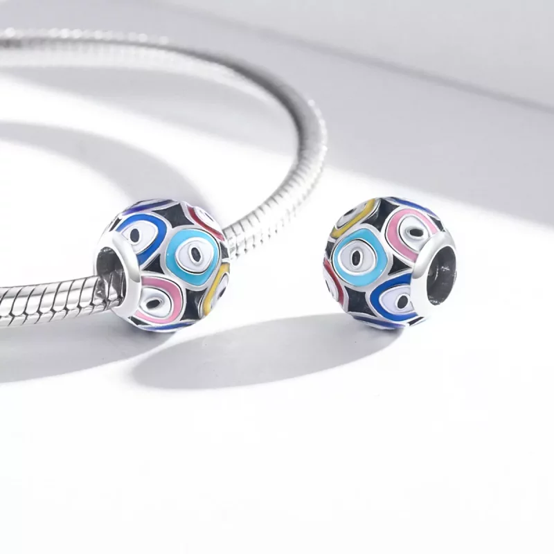 (afbeelding voor) Pandora Style Kleurrijke Devil Eye Bedel - BSC585 - Bekijken 4
