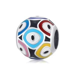 (afbeelding voor) Pandora Style Kleurrijke Devil Eye Bedel - BSC585