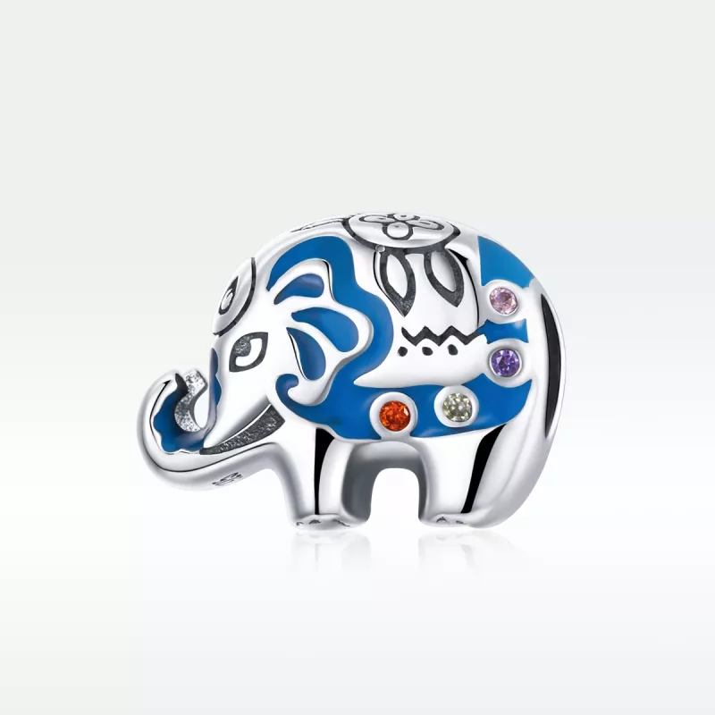 (afbeelding voor) Pandora Style Kleurrijke ontluikende olifant Bedel - SCC1821 - Bekijken 5