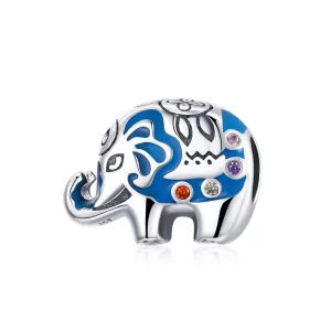 (afbeelding voor) Pandora Style Kleurrijke ontluikende olifant Bedel - SCC1821