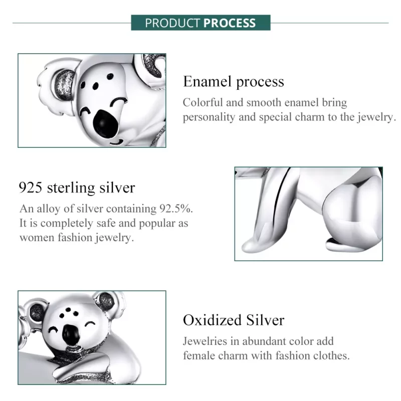 (afbeelding voor) Pandora Style Koala met kind Bedel - BSC260 - Bekijken 7