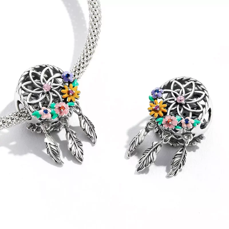 (afbeelding voor) Pandora Style Krans Dream Catcher Bedel - BSC589 - Bekijken 3