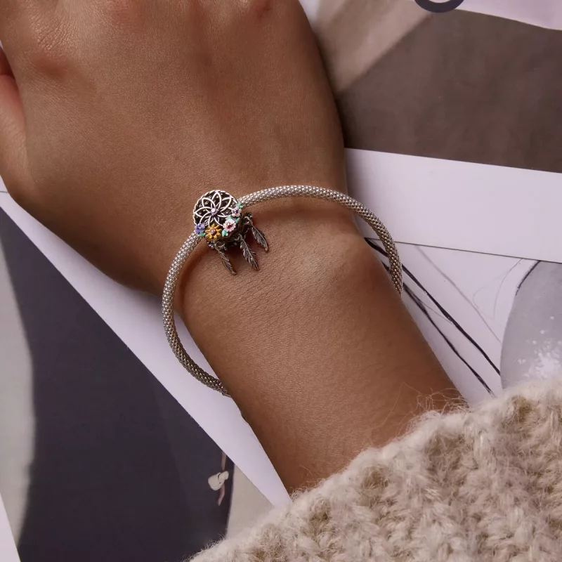 (afbeelding voor) Pandora Style Krans Dream Catcher Bedel - BSC589 - Bekijken 5