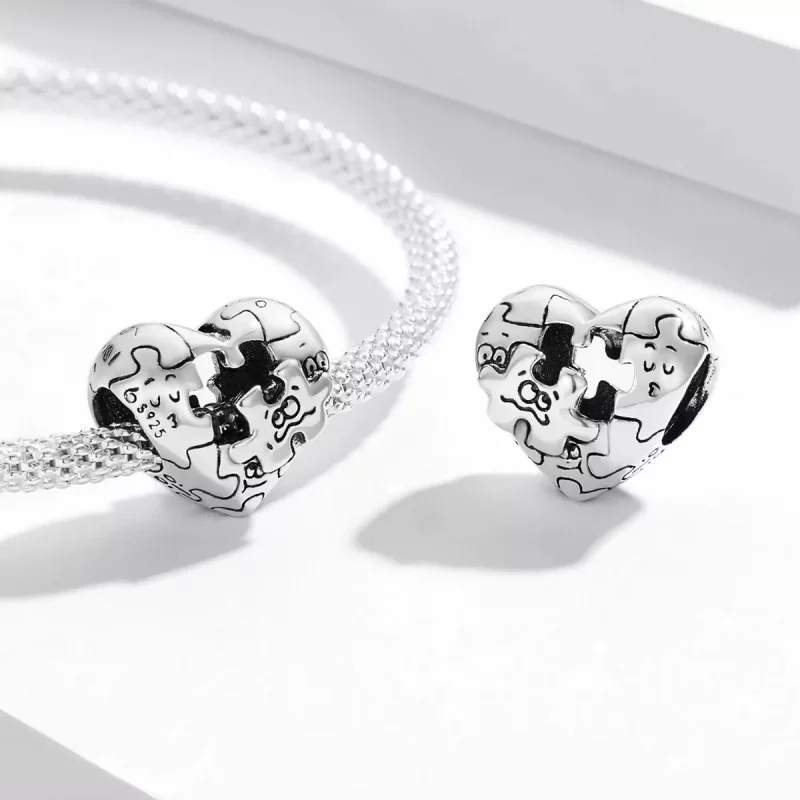 (afbeelding voor) Pandora Style Legpuzzel Bedel - BSC557 - Bekijken 4