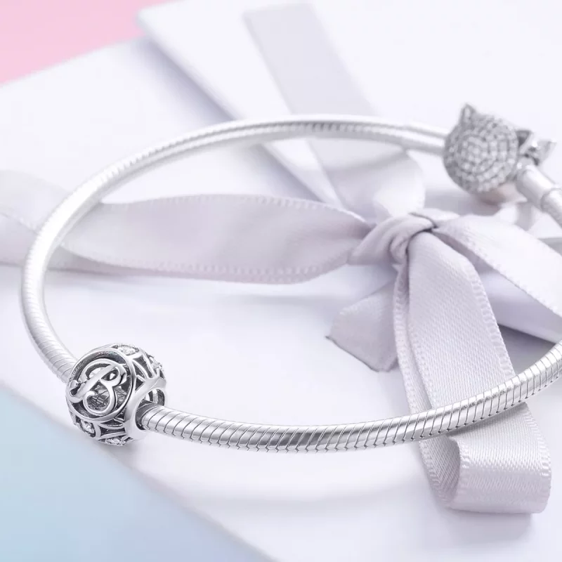 (afbeelding voor) Pandora Style Letter-B Bedel - SCC738-B - Bekijken 4
