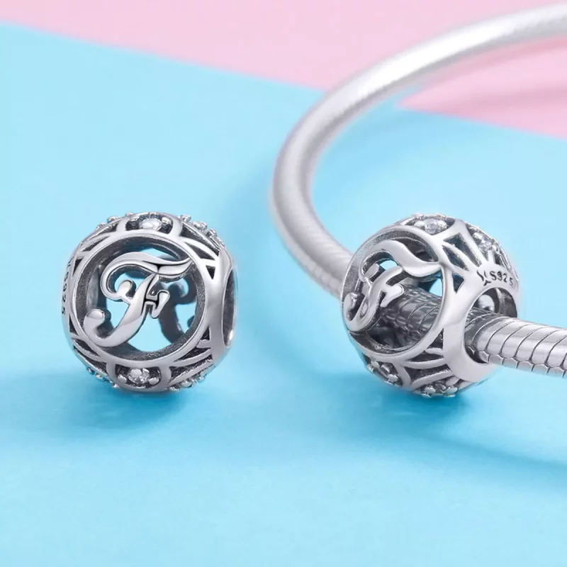 (afbeelding voor) Pandora Style Letter-F Bedel - SCC738-F - Bekijken 3