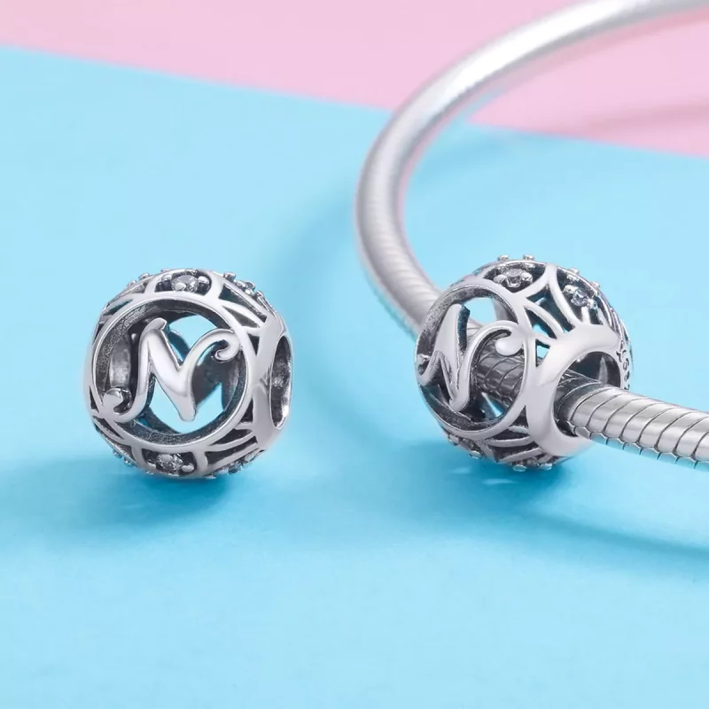 (afbeelding voor) Pandora Style Letter-N Bedel - SCC738-N - Bekijken 3
