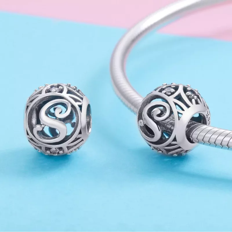 (afbeelding voor) Pandora Style Letter-S Bedel - SCC738-S - Bekijken 3