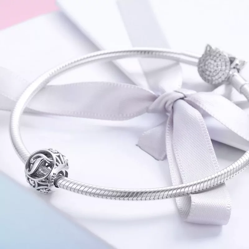 (afbeelding voor) Pandora Style Letter-T Bedel - SCC738-T - Bekijken 4
