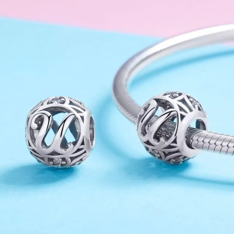 (afbeelding voor) Pandora Style Letter-U Bedel - SCC738-U - Bekijken 3