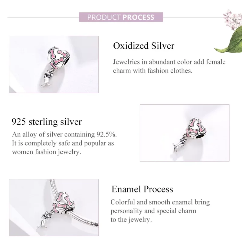 (afbeelding voor) Pandora Style Leuk Puppy Hangende Bedel - SCC1199 - Bekijken 4