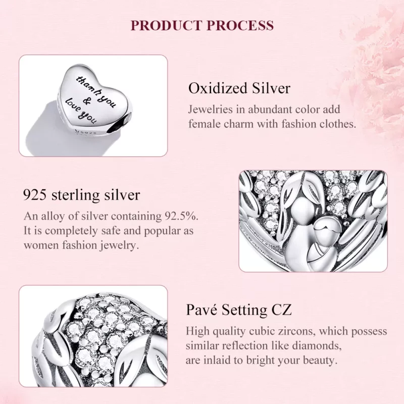 (afbeelding voor) Pandora Style liefde cameo's Bedel - SCC1462 - Bekijken 7