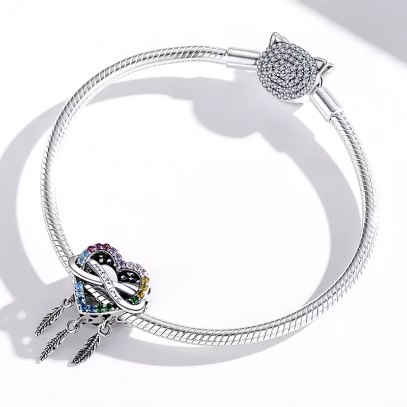 (afbeelding voor) Pandora Style Liefde Droom Catcher Bedel - BSC506 - Bekijken 3