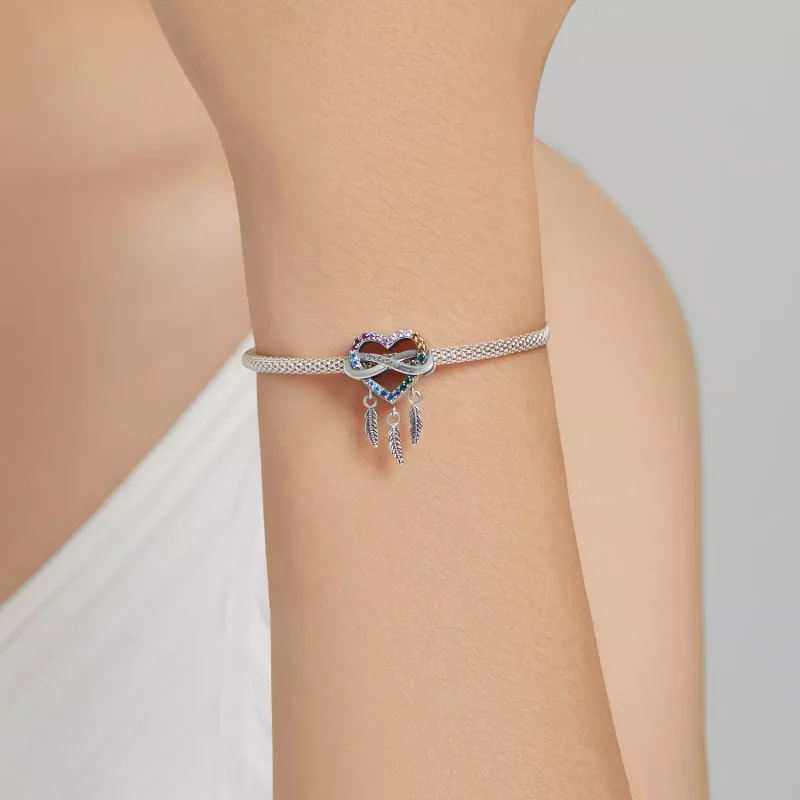 (afbeelding voor) Pandora Style Liefde Droom Catcher Bedel - BSC506 - Bekijken 4