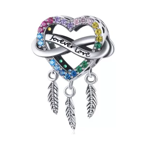(afbeelding voor) Pandora Style Liefde Droom Catcher Bedel - BSC506