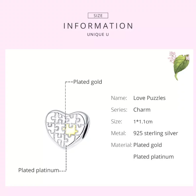 (afbeelding voor) Pandora Style Liefde Puzzels Bedel - SCC1673 - Bekijken 7