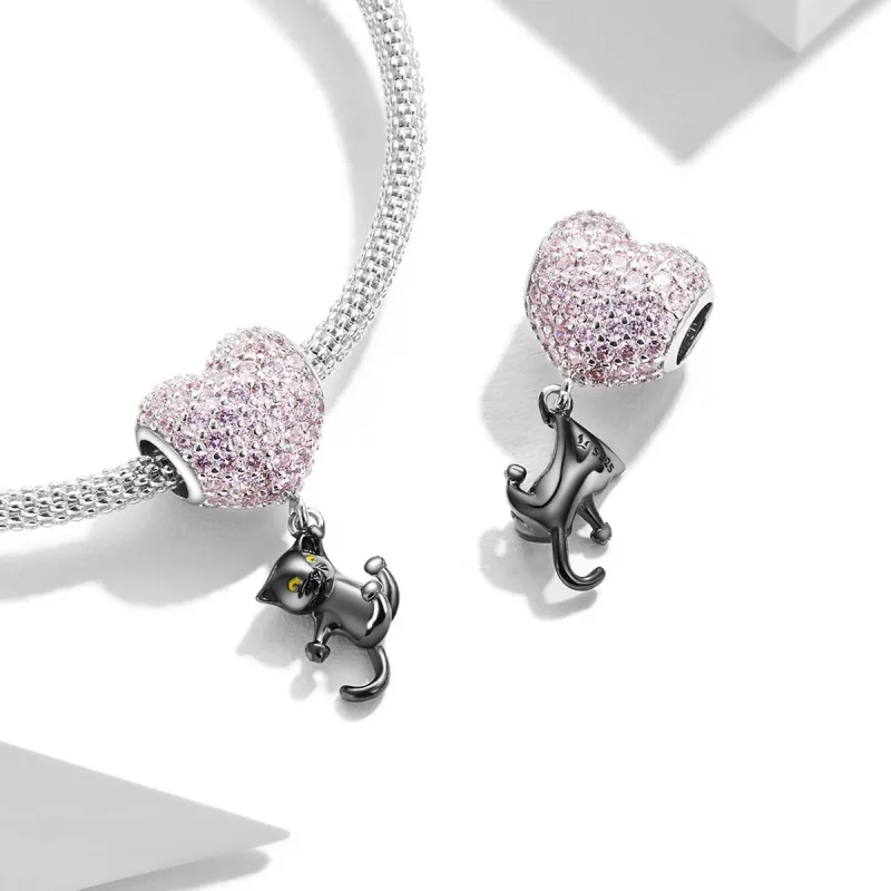 (afbeelding voor) Pandora Style Liefdesballon Zwarte Kat Bedel - SCC2115 - Bekijken 4