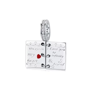 (afbeelding voor) Pandora Style Liefdesbrief Hangende Bedel - SCC1262