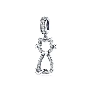 (afbeelding voor) Pandora Style Lieve kat Hangende Bedel - SCC1162