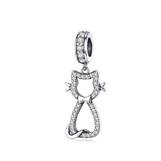 (afbeelding voor) Pandora Style Lieve kat Hangende Bedel - SCC1162