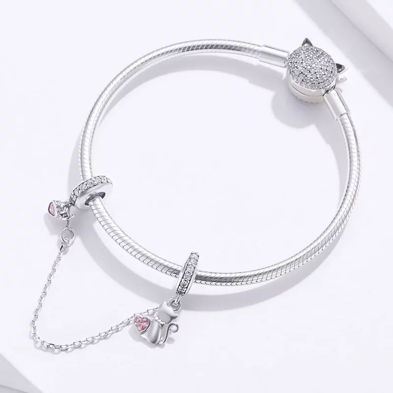 (afbeelding voor) Pandora Style Lieve kat Veiligheidsketting - SCC1233 - Bekijken 4