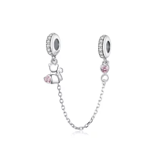 (afbeelding voor) Pandora Style Lieve kat Veiligheidsketting - SCC1233