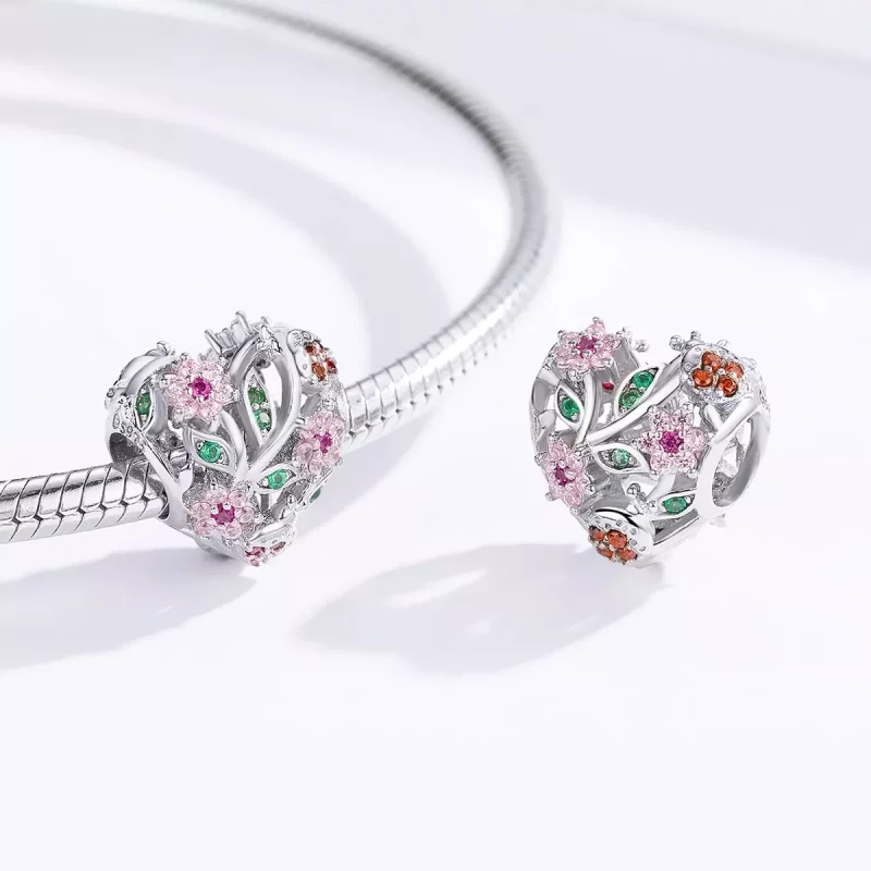 (afbeelding voor) Pandora Style Lieveheersbeestje & Bloemen Bedel - BSC117 - Bekijken 3