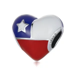 Pandora Style Love Chile Vlag Bedel - SCC2110 (afbeelding voor) Pandora Style Love Chile Vlag Bedel - SCC2110