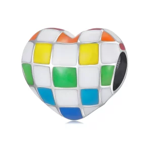 (afbeelding voor) Pandora Style Love Rainbow Dambord Bedel - SCC2131