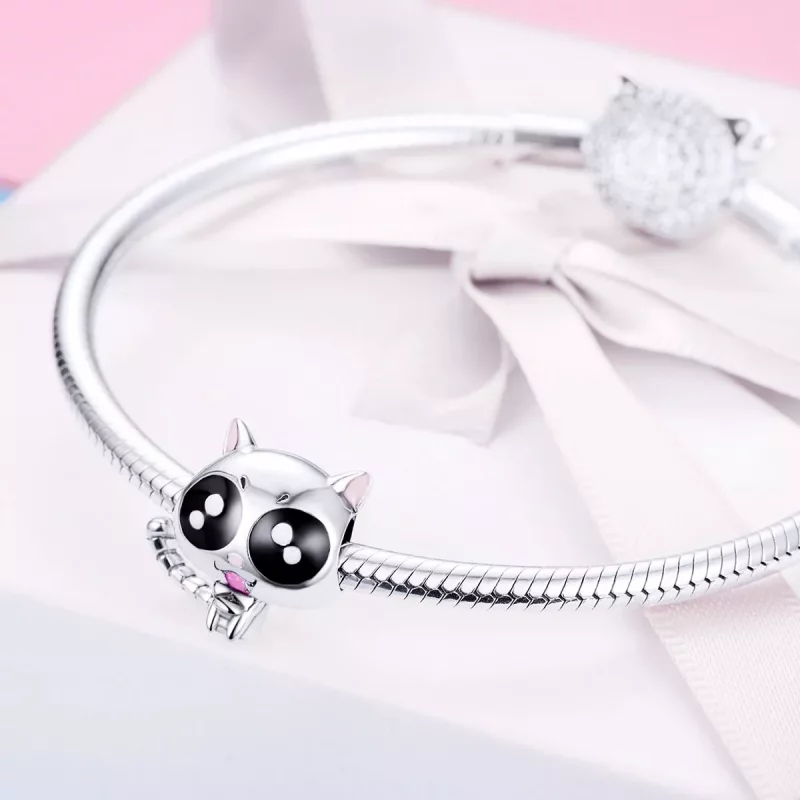 (afbeelding voor) Pandora Style Lucky Kitty Kat Bedel - BSC055 - Bekijken 4