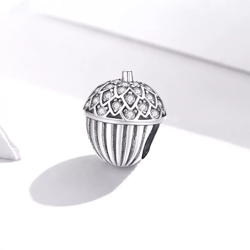 (afbeelding voor) Pandora Style Lucky Pine Cone Bedel - BSC337 - Bekijken 2