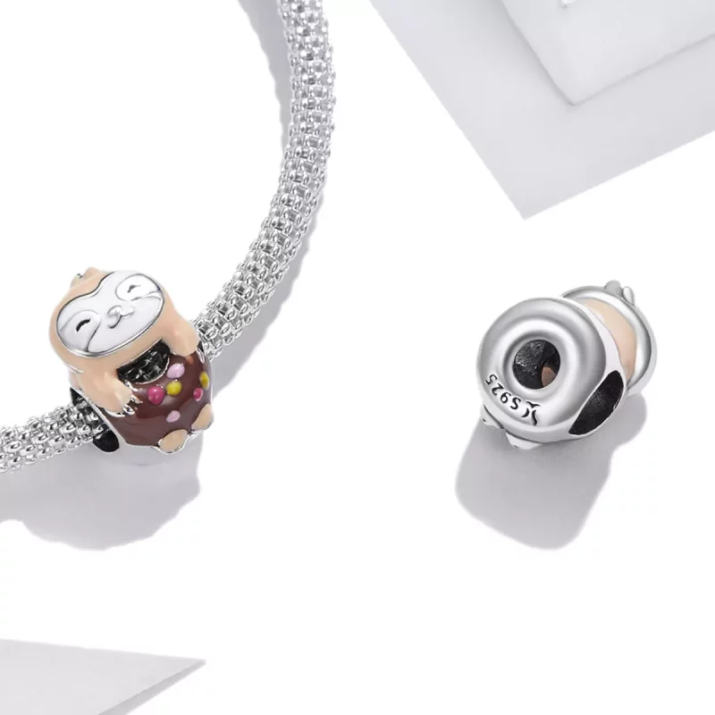 (afbeelding voor) Pandora Style Luiaard Donut Bedel - SCC1881 - Bekijken 4